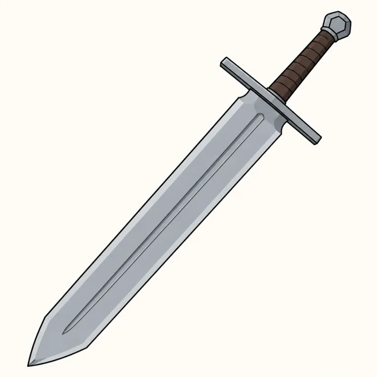 broadsword（幅広の剣 / 大剣・noun）の覚え方イラスト