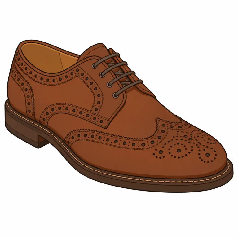 brogue（穴飾りの革靴（ブローグ靴）・訛り・noun）の覚え方イラスト