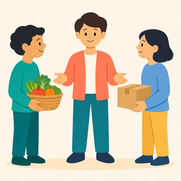 brokering（仲介・名詞）の覚え方イラスト — broker を知っていれば、その動作版が brokering