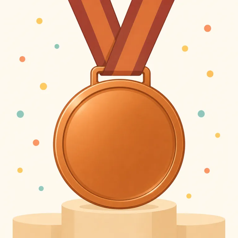 bronze（青銅、銅色・名詞）の覚え方イラスト — bronze はまず medal の並びで gold → silver → bronze とセットで覚えると定着しやすい語です