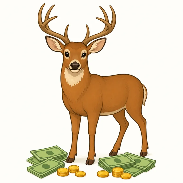 buck（雄鹿、ドル・名詞）の覚え方イラスト — buck はまず会話での "dollar" として覚えると定着しやすい