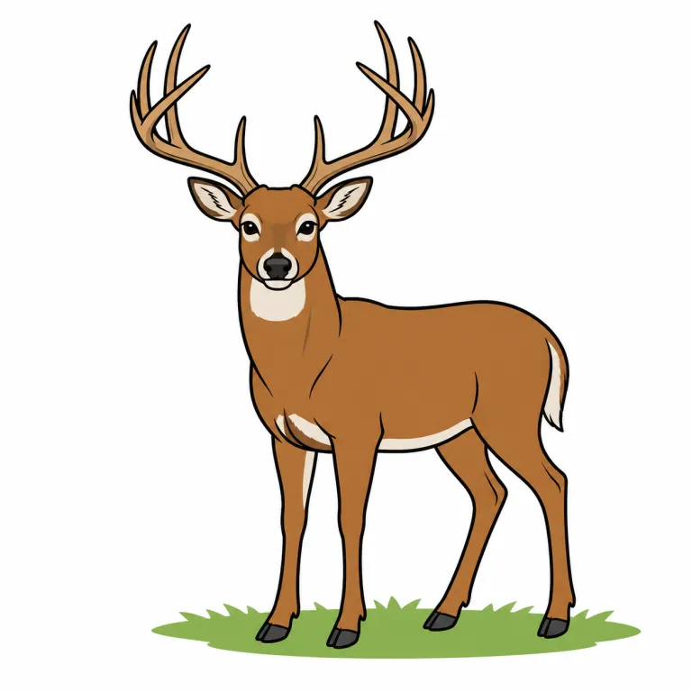 buckhorn（雄鹿の角、ヘラオオバコ・noun）の覚え方イラスト