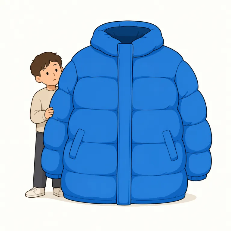 bulky（かさばる・形容詞）の覚え方イラスト — bulk「かさ・容積」を知っていると覚えやすいです