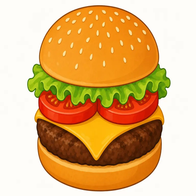 burgerの覚え方イラスト