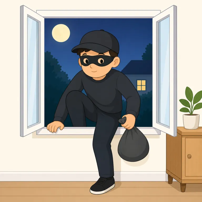 burglarの覚え方イラスト