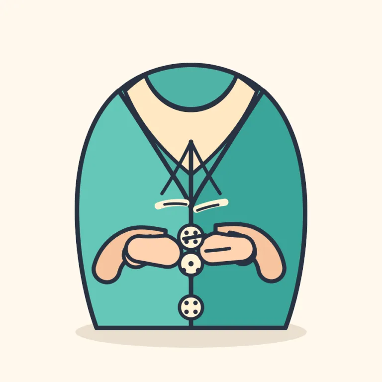 buttoningの覚え方イラスト