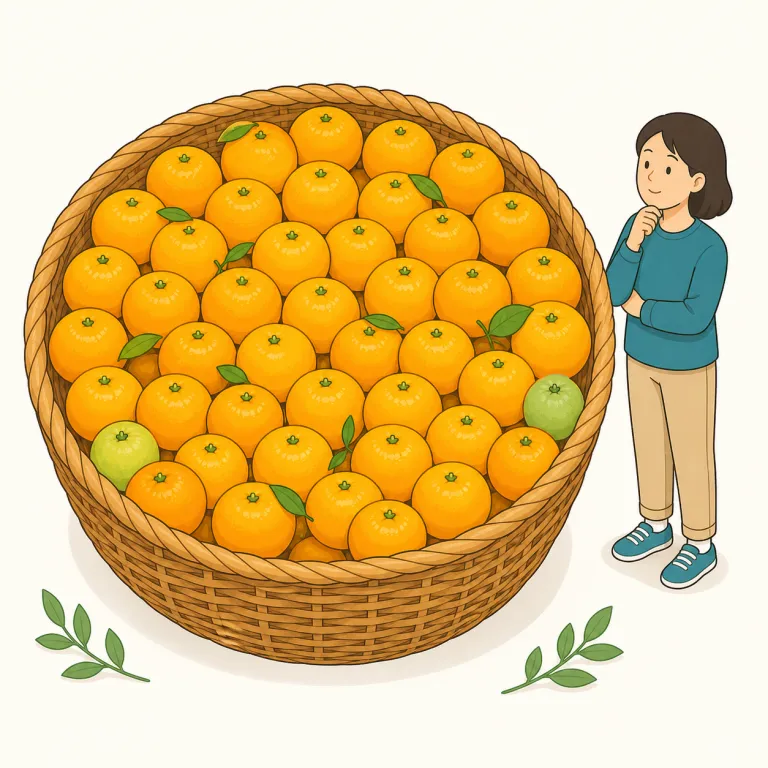 by and large（概して・イディオム）の覚え方イラスト — large が入るので、「細部ではなく大きな視野で見る」感覚に結びつけると覚えやすい