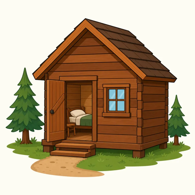 cabin（船室、客室、小屋・名詞）の覚え方イラスト — cabin は「小さく区切られた居住空間」という芯で覚えると広がりやすい