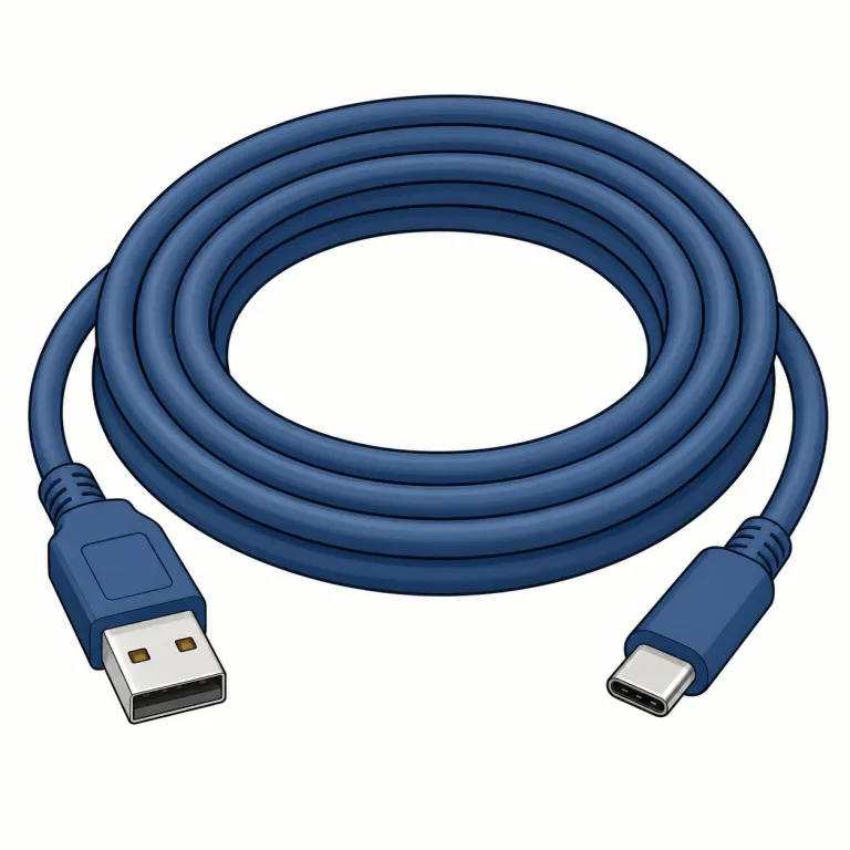 cable（ケーブル・名詞）の覚え方イラスト — この意味の cable は、日常語の「電線」そのものではなく、英語の cable がそのまま日本語化した「ケーブル」として覚えると整理しやすいです