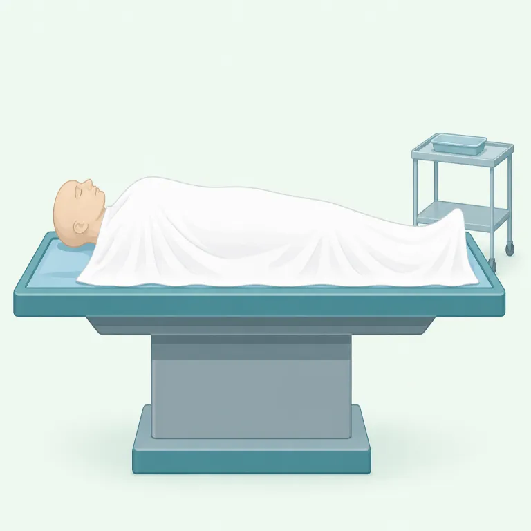 cadaver（遺体・名詞）の覚え方イラスト