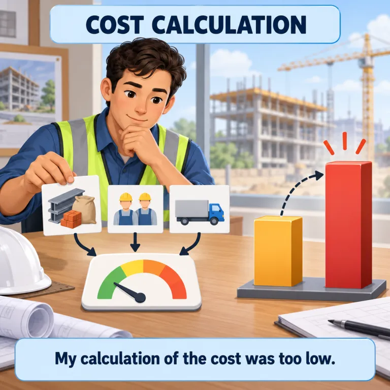 calculation（見積もり・noun）の覚え方イラスト