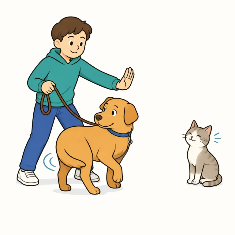 call off（引き下がらせる・phrasal_verb）の覚え方イラスト