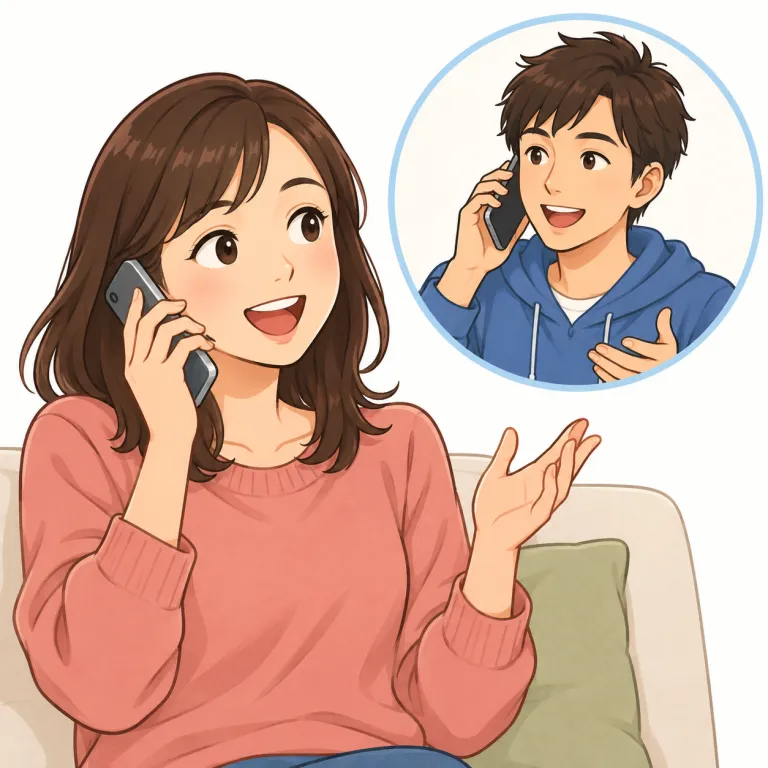 call（電話・noun）の覚え方イラスト