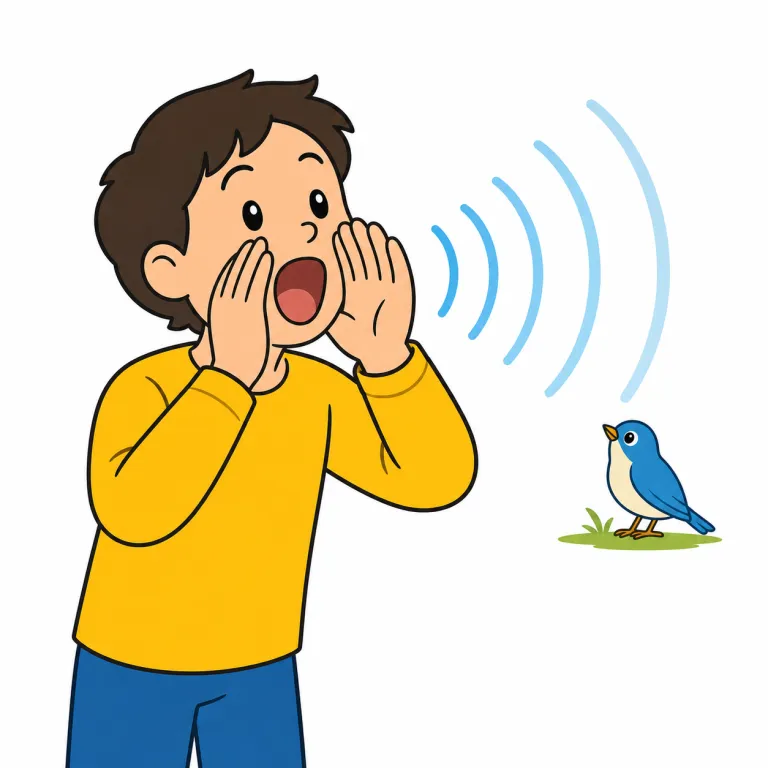 call（呼び声・noun）の覚え方イラスト