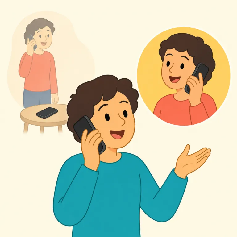 callback（折り返し電話・名詞）の覚え方イラスト — call＋back を「電話を相手へ返す」とイメージすると覚えやすい