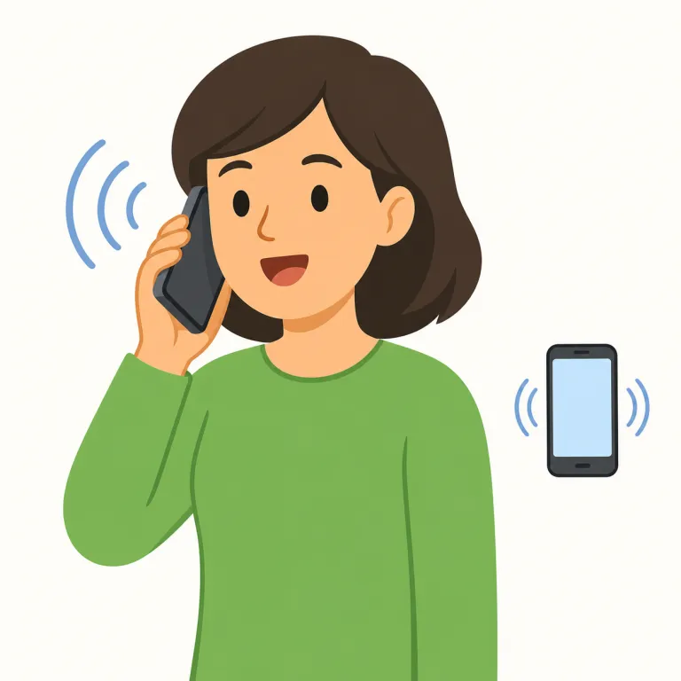 caller（発信者・名詞）の覚え方イラスト — caller は call「電話する・呼びかける」に -er「人」が付いた語で、通信の文脈では「発信者」を表す