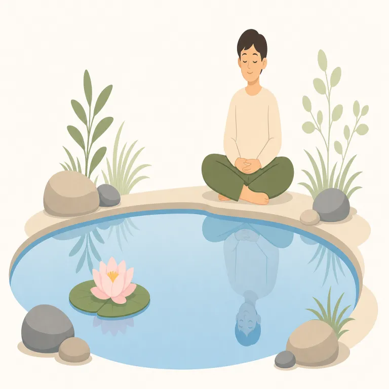 calmness（落ち着き・名詞）の覚え方イラスト — まず形で覚えると残りやすい