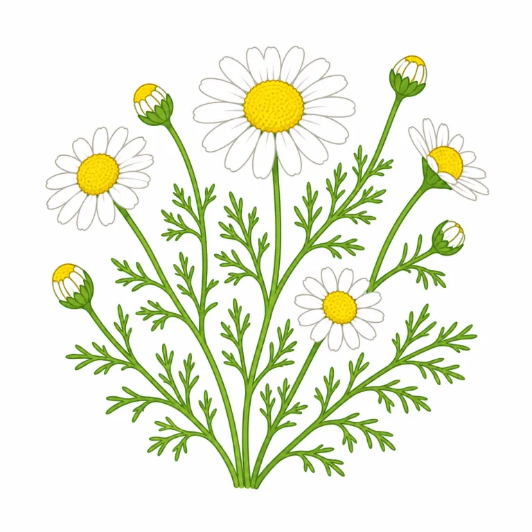 camomile（カモミール・noun）の覚え方イラスト