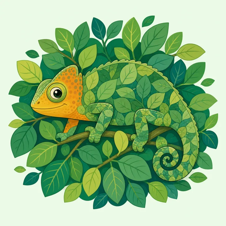 camouflage（偽装する・verb）の覚え方イラスト