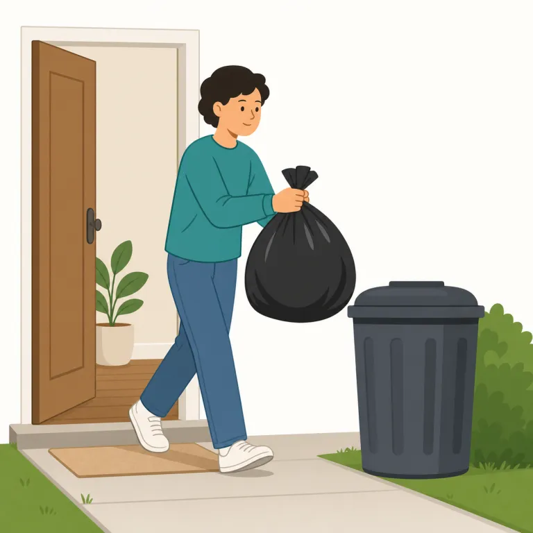 can you take out the trash（ゴミを出して）の覚え方イラスト — Can you ...? は会話でよく出る「〜してくれる？」の定番依頼で、ここでは能力を聞くというより、やんわり頼む言い方だと覚える
