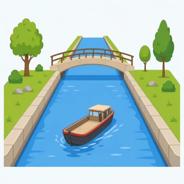 canal（運河、水路、体内の管・名詞）の覚え方イラスト — canal は「細長く、何かを通すための一本の通路」とまとめて覚えると残りやすい