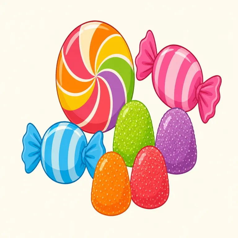 candy（キャンディー・名詞）の覚え方イラスト