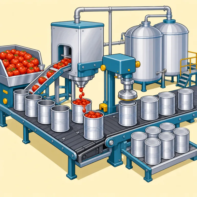 cannery（缶詰工場・名詞）の覚え方イラスト — can を知っていれば、cannery は「缶にする場所」とつなげると覚えやすいです