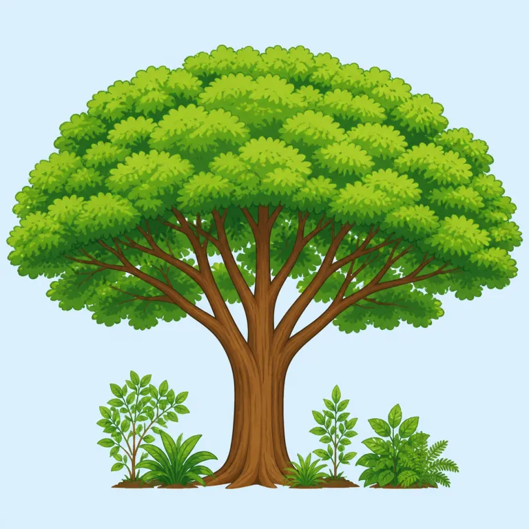 canopy（樹冠・noun）の覚え方イラスト