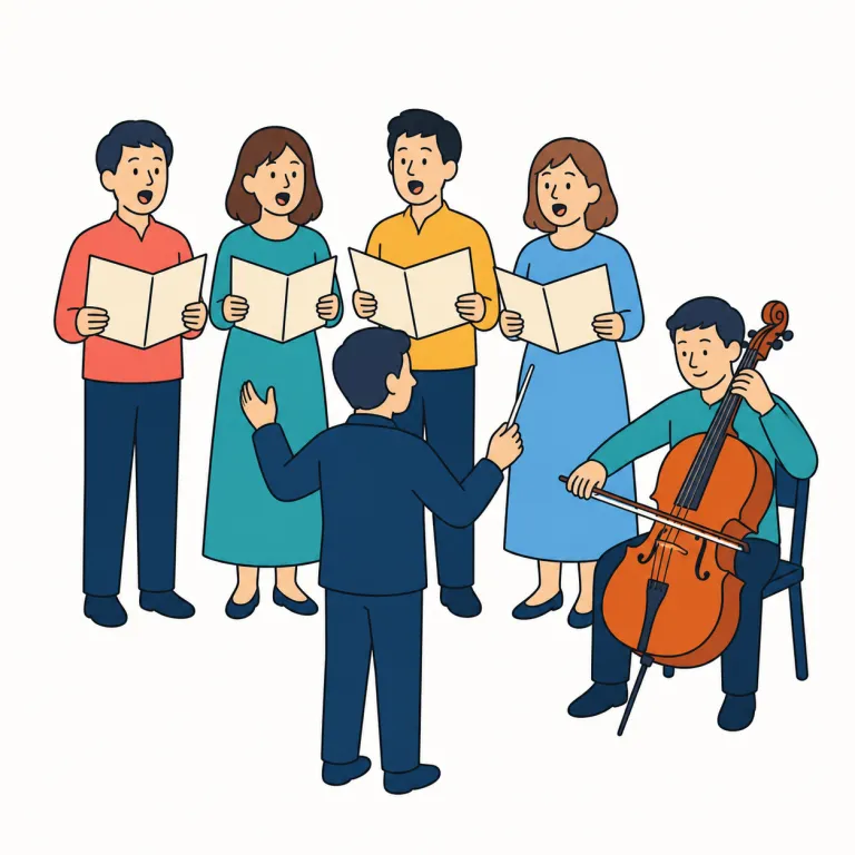cantata（カンタータ・noun）の覚え方イラスト