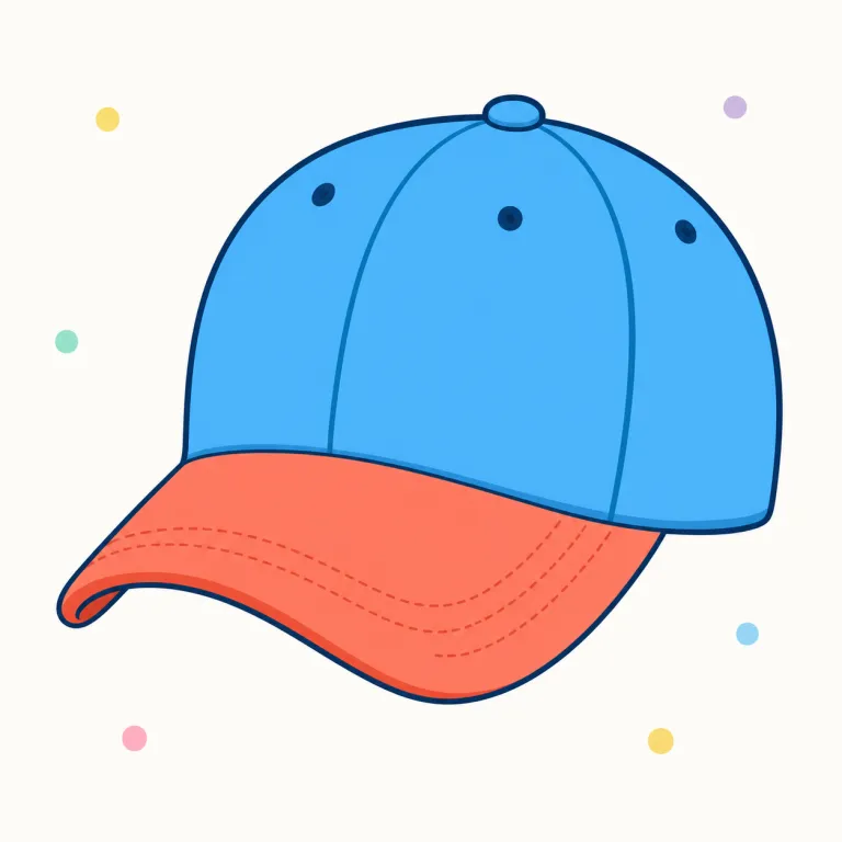 cap（帽子、キャップ・名詞）の覚え方イラスト — 頭の上に「かぶせる小さな覆い」として覚えると、cap の輪郭がつかめます