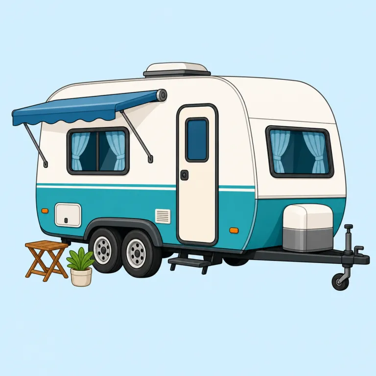 caravan（隊商・名詞）の覚え方イラスト — car と van が続いて見えるので、まず「車まわりの、移動しながら使う居住スペース」を連想すると残りやすい語です
