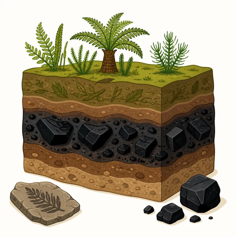 carboniferous（炭素を含む・adjective）の覚え方イラスト