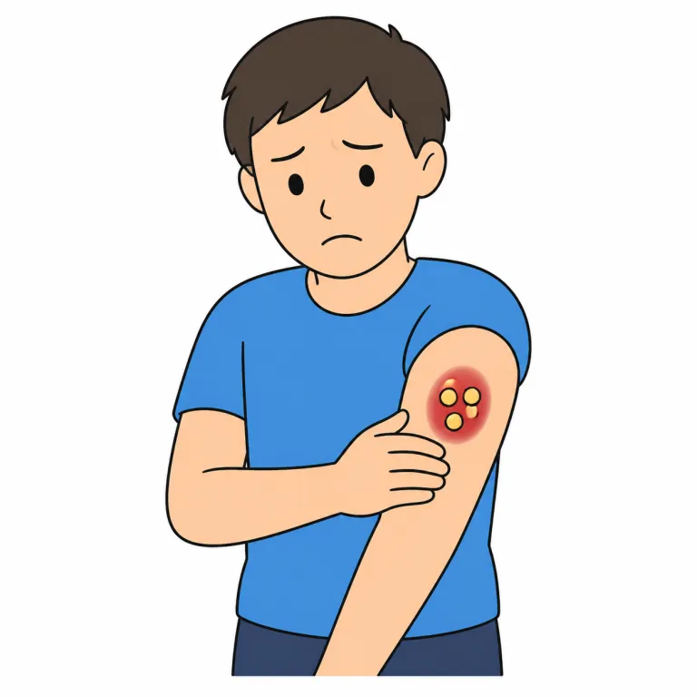 carbuncle（腫れ物（化膿性腫瘍）・noun）の覚え方イラスト