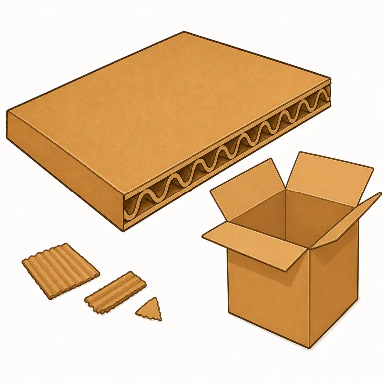 cardboard（厚紙、ボール紙・名詞）の覚え方イラスト — cardboard は card と board に分けて覚えると定着しやすい