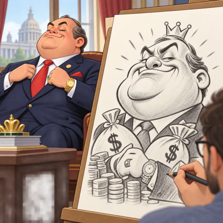 caricature（戯画的描写・noun）の覚え方イラスト
