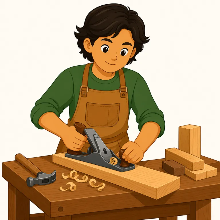 carpenter（大工・名詞）の覚え方イラスト — `-er` が付くので、まず「何かをする人」という職業名の形で押さえる