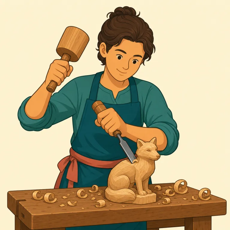 carver（彫る職人、肉の切り分け役・名詞）の覚え方イラスト — carver はまず carve（彫る・切り分ける）が土台