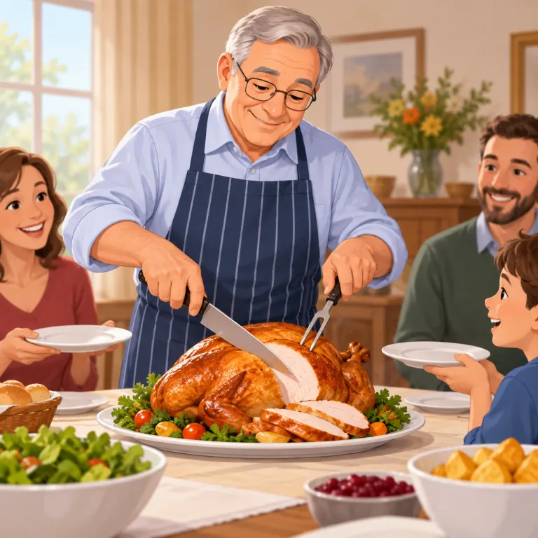 carver（肉の切り分け役・noun）の覚え方イラスト