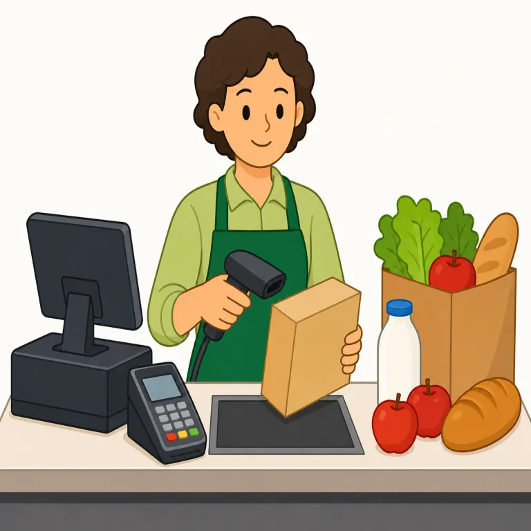 cashierの覚え方イラスト