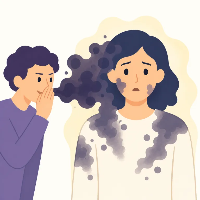 cast aspersions on（中傷する・イディオム）の覚え方イラスト — cast は「投げる」なので、まず「何かを相手に投げつける」感覚を持つと覚えやすい表現です