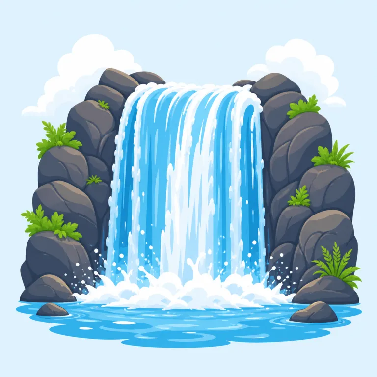 cataract（滝・noun）の覚え方イラスト