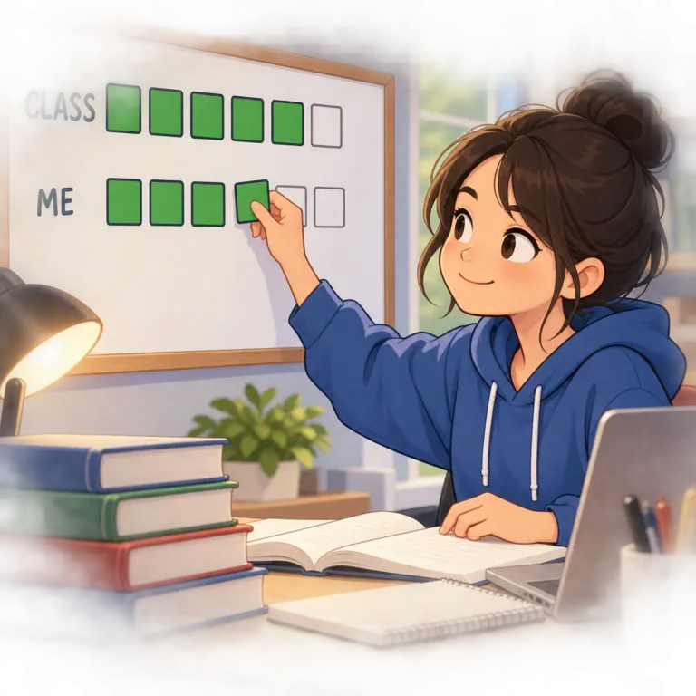 catchup（遅れを取り戻すこと・noun）の覚え方イラスト