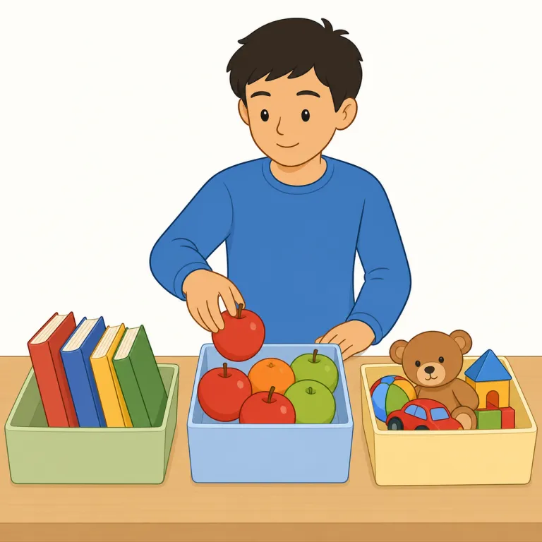 categorize a as b（分類する・句動詞）の覚え方イラスト — categorize A as B は、「AをBという種類・枠に分ける」という分類の意味で覚えます