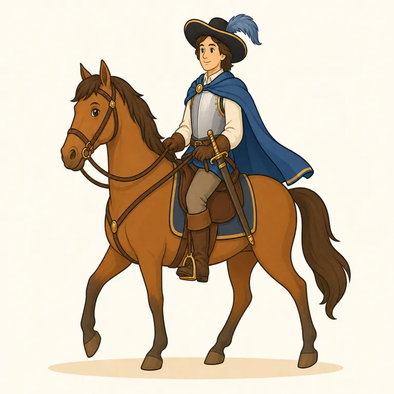 cavalier（馬上の戦士・noun）の覚え方イラスト