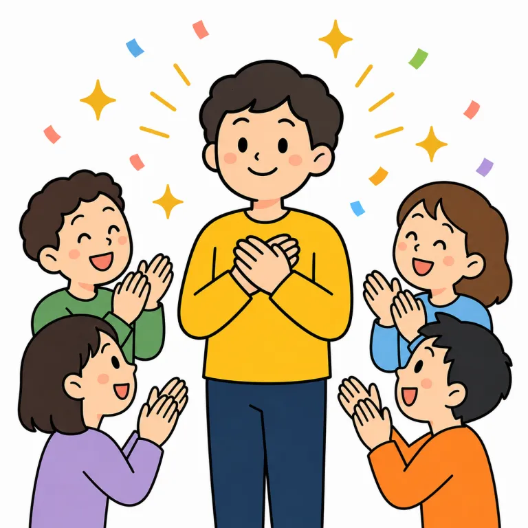 celebrate（称賛する・verb）の覚え方イラスト