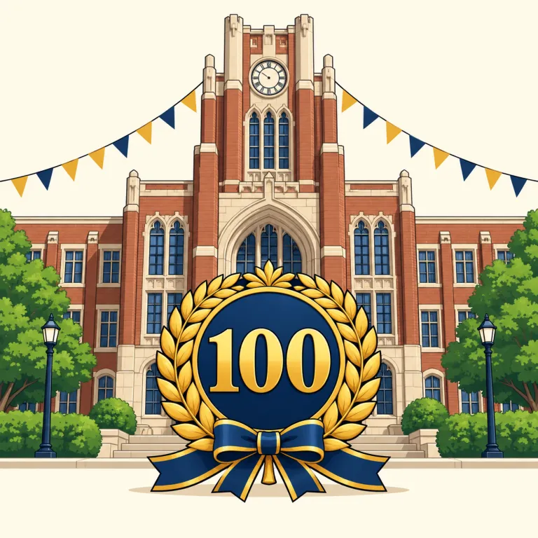 centenary（百周年の・adjective）の覚え方イラスト