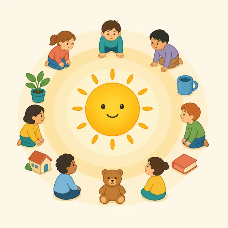 centric（中心的な・形容詞）の覚え方イラスト — center を思い出せる見た目なので、「何かを中心に置く性質」と結びつけると覚えやすい語です