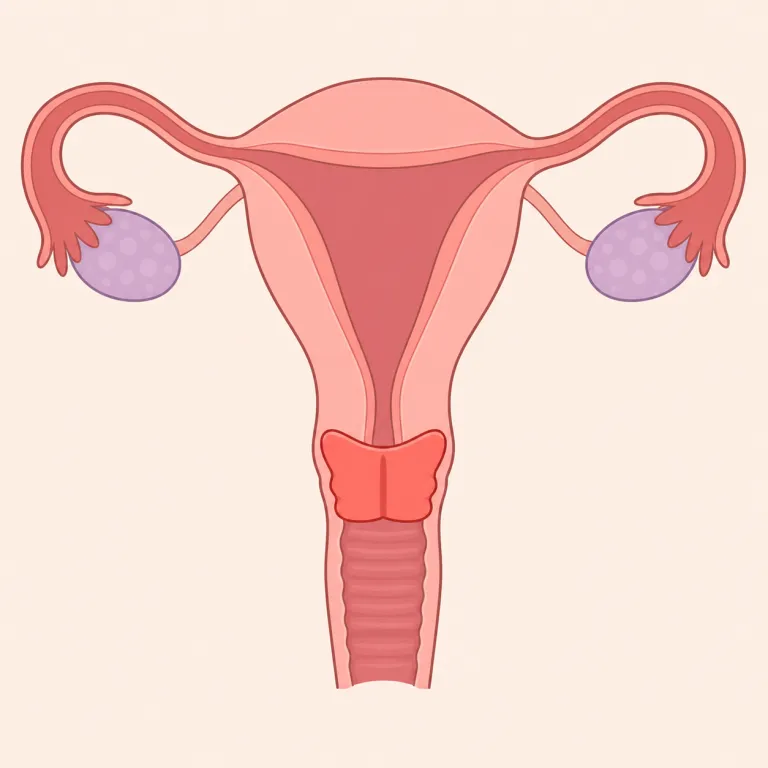 cervix（子宮頸部・名詞）の覚え方イラスト — cerv- を見たら cervical（頸部の）をまず連想すると定着しやすいです