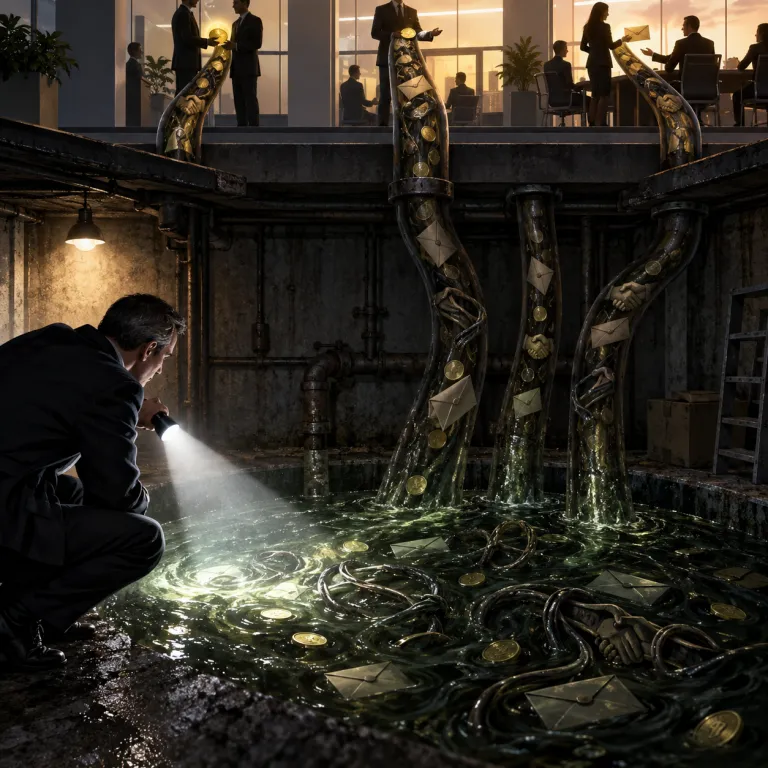 cesspool（腐敗の巣窟・noun）の覚え方イラスト