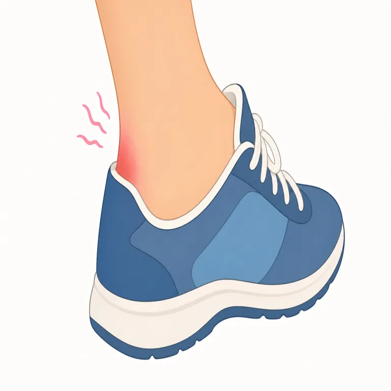 chafe（擦れる・動詞）の覚え方イラスト — chafe は「ただ擦る」rub より、繰り返しこすれて痛い・ひりひりする感じが強い語